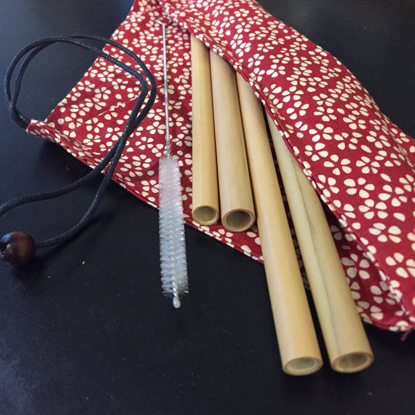 Bamboo Straw Wrap Set