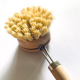 Dish scrub optional long wooden handle (natural bristles)