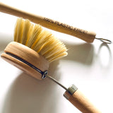 Dish scrub optional long wooden handle (natural bristles)