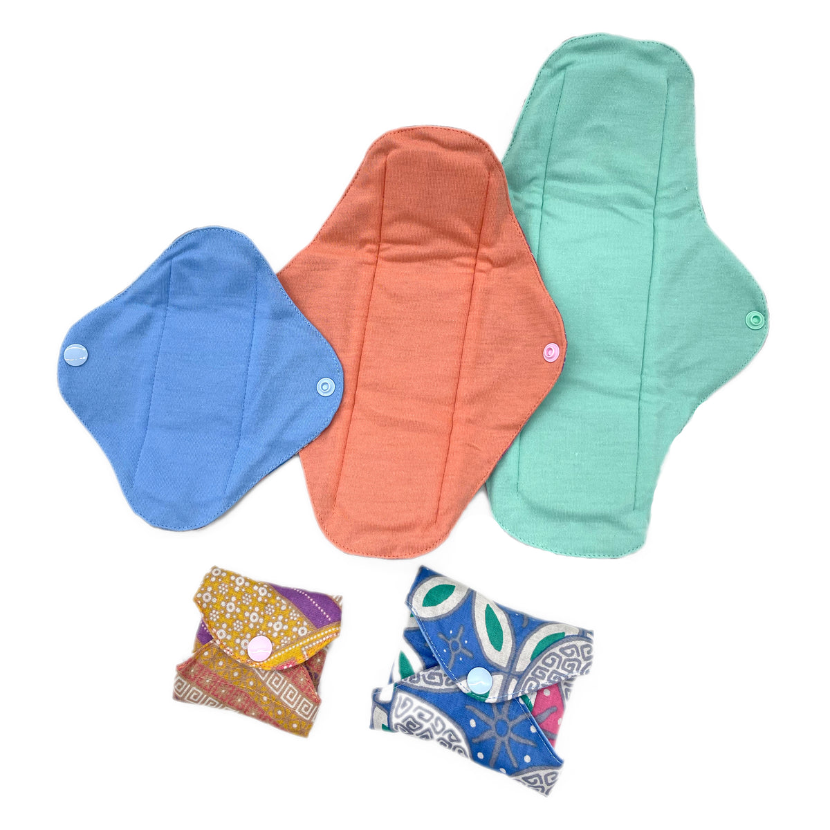 HOTBEST 5Pcs Reusable Women Menstrual Pads Panty Liners Sanitary Bamboo  Washable Cloth