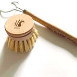 Dish scrub optional long wooden handle (natural bristles)