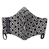 Batik Face Mask (Dark Pink Mini Kawung) (Regular size)