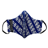 Batik Face Mask (Navy Parang) (Roomy size)