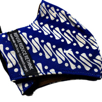 Batik Face Mask (Navy Parang) (Roomy size)