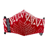 Batik Face Mask (Red Geometric) (Roomy size)