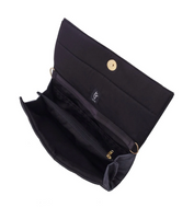 UPCYCLED Seatbelt clutch and sling bag