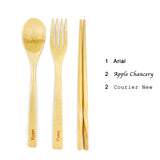 Customised Bamboo Cutlery Set