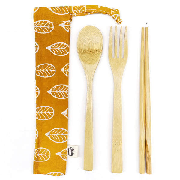 3-piece Bamboo Cutlery Set (Discounts apply for multiple order of 5 / 10 sets)